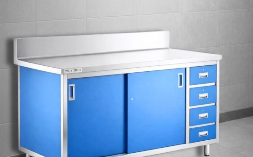 SS Work Table with 6 Drawers
