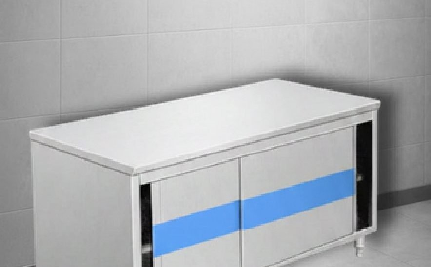 SS Work Table Sliding Door